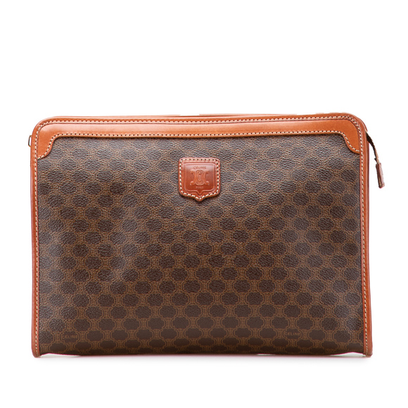 Pre-Loved Celine Macadam Coated Canvas Clutch - Picture 1 of 11